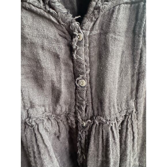 Free People Black Long Sleeve Tunic Top, Boho size XS - Picture 2 of 9